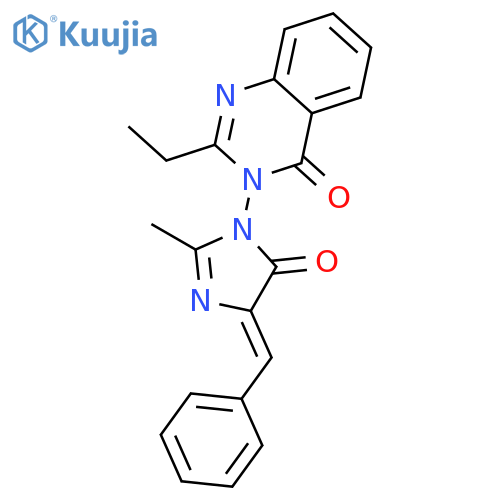 4(3H)-Quinazolinone, 3-[4,5-dihydro-2-methyl-5-oxo-4-(phenylmethylene)-1H-imidazol-1-yl]-2-ethyl- structure