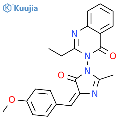 4(3H)-Quinazolinone,3-[4,5-dihydro-4-[(4-methoxyphenyl)methylene]-2-methyl-5-oxo-1H-imidazol-1-yl]-2-ethyl- structure