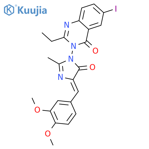 4(3H)-Quinazolinone,3-[4-[(3,4-dimethoxyphenyl)methylene]-4,5-dihydro-2-methyl-5-oxo-1H-imidazol-1-yl]-2-ethyl-6-iodo- structure