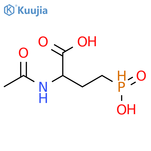Butanoic acid, 2-(acetylamino)-4-(hydroxyphosphinyl)- structure