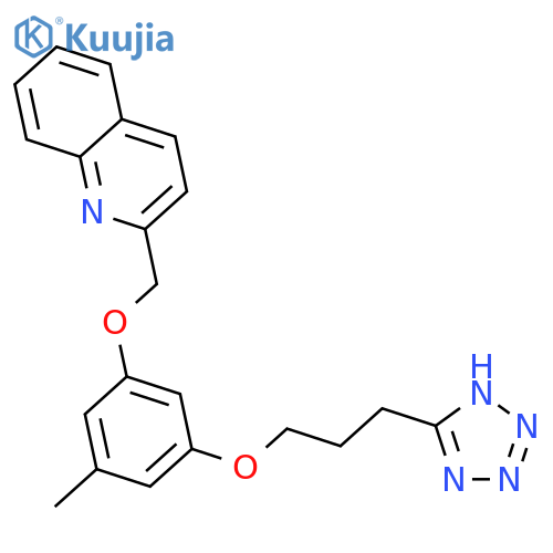 Quinoline, 2-[[3-methyl-5-[3-(1H-tetrazol-5-yl)propoxy]phenoxy]methyl]- structure