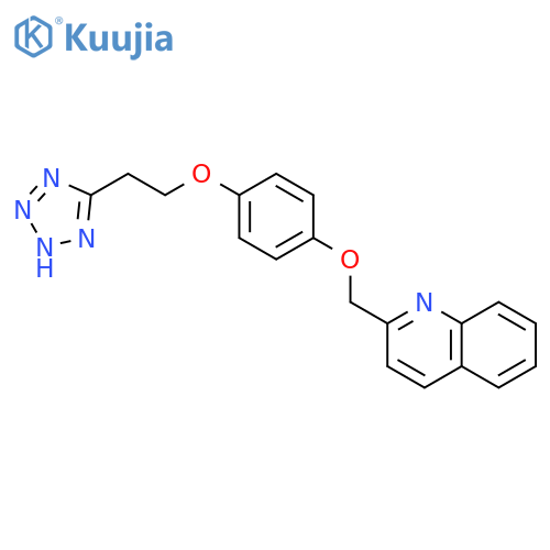 Quinoline, 2-[[4-[2-(1H-tetrazol-5-yl)ethoxy]phenoxy]methyl]- structure