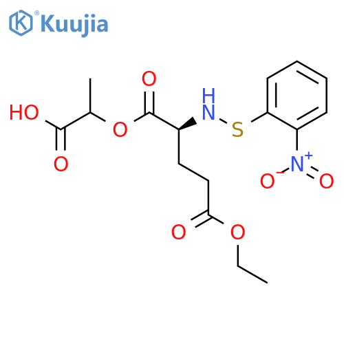 L-Glutamic acid, N-[(2-nitrophenyl)thio]-, 1-(1-carboxyethyl) 5-ethyl ester structure