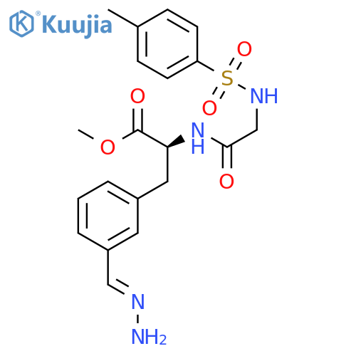 Phenylalanine, N-[(4-methylphenyl)sulfonyl]glycyl-3-(aminoiminomethyl)-, methyl ester structure
