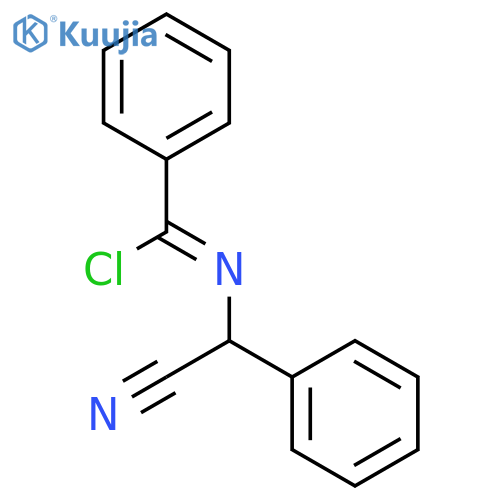 Benzenecarboximidoyl chloride, N-(cyanophenylmethyl)- structure