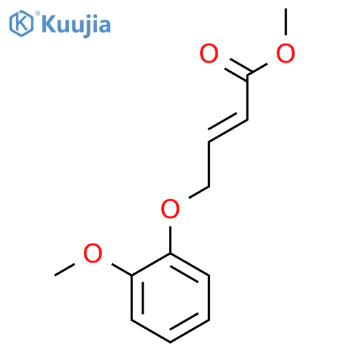 2-Butenoic acid, 4-(2-methoxyphenoxy)-, methyl ester, (E)- structure