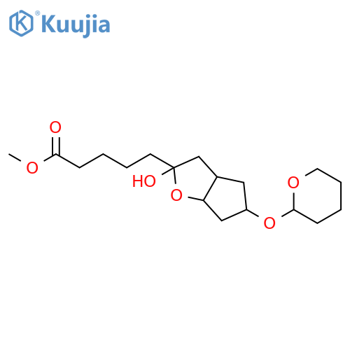 2H-Cyclopenta[b]furan-2-pentanoic acid, hexahydro-2-hydroxy-5-[(tetrahydro-2H-pyran-2-yl)oxy]-, methyl ester structure