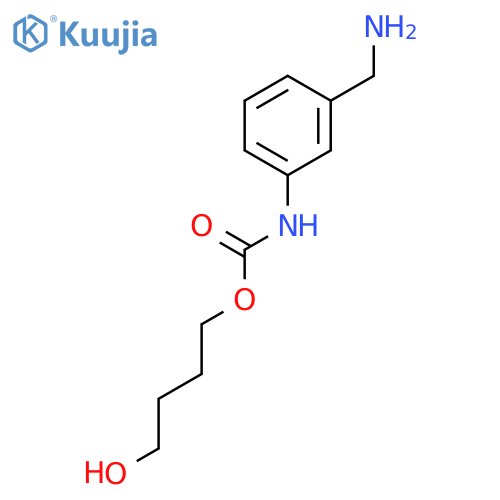 4-hydroxybutyl N-[3-(aminomethyl)phenyl]carbamate structure