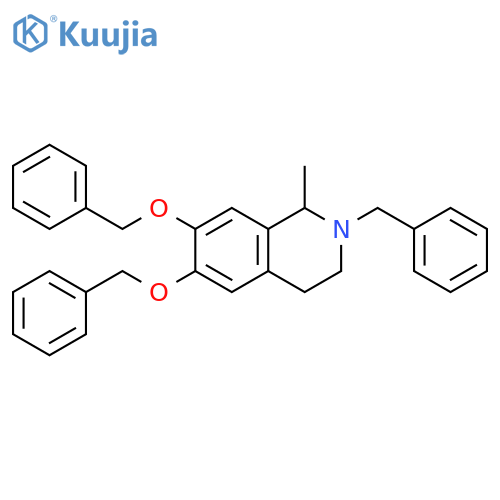 Isoquinoline,1,2,3,4-tetrahydro-1-methyl-6,7-bis(phenylmethoxy)-2-(phenylmethyl)- structure
