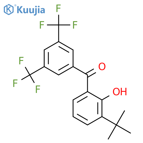 Methanone, [3,5-bis(trifluoromethyl)phenyl][3-(1,1-dimethylethyl)-2-hydroxyphenyl]- structure