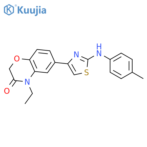 2H-1,4-Benzoxazin-3(4H)-one,4-ethyl-6-[2-[(4-methylphenyl)amino]-4-thiazolyl]- structure
