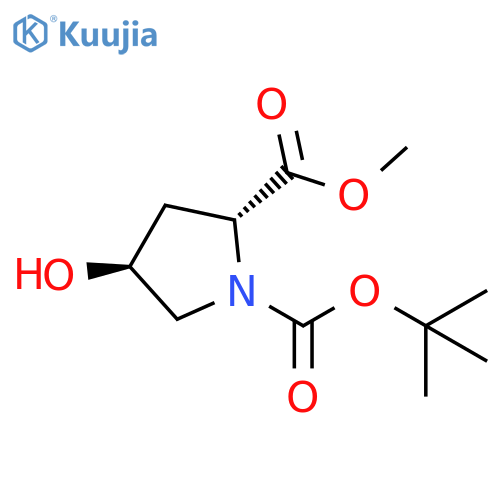Trans-1-tert-butyl 2-methyl 4-hydroxypyrrolidine-1,2-dicarboxylate structure
