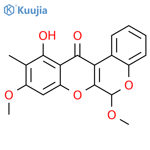 [1]Benzopyrano[3,4-b][1]benzopyran-12(6H)-one, 11-hydroxy-6,9-dimethoxy-10-methyl- structure