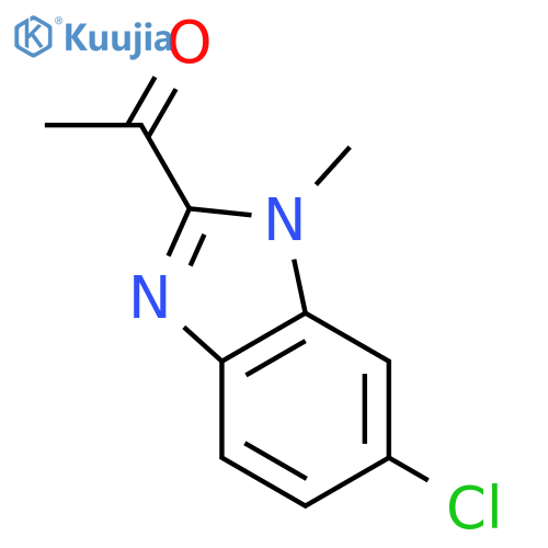 1-(6-Chloro-1-methyl-1H-1,3-benzodiazol-2-yl)ethan-1-one structure