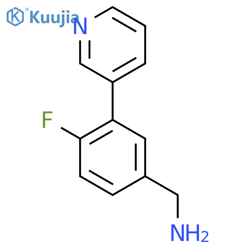 (4-Fluoro-3-(pyridin-3-yl)phenyl)methanamine structure