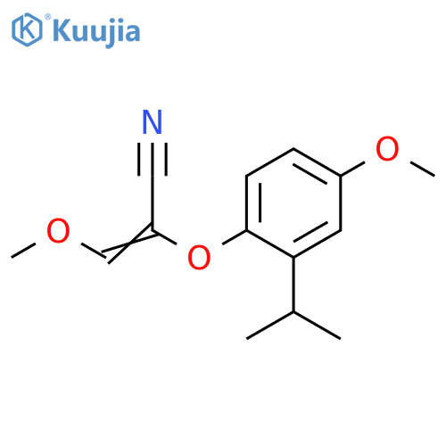 2-Propenenitrile, 3-methoxy-2-[4-methoxy-2-(1-methylethyl)phenoxy]- structure