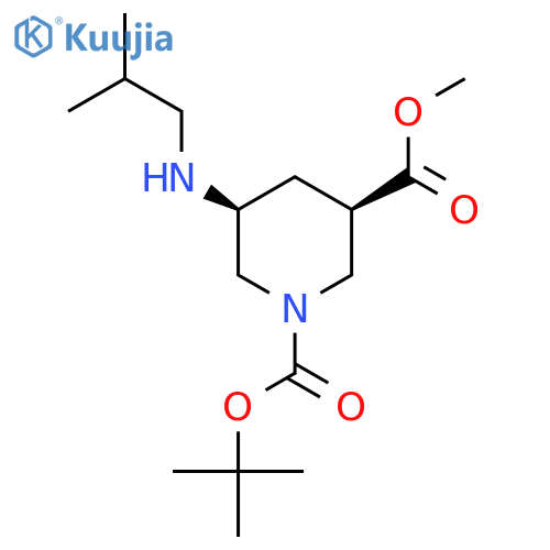 1-tert-butyl 3-methyl (3R,5S)-5-[(2-methylpropyl)amino]piperidine-1,3-dicarboxylate structure