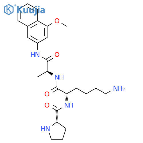 L-Alaninamide, L-prolyl-L-lysyl-N-(4-methoxy-2-naphthalenyl)- structure