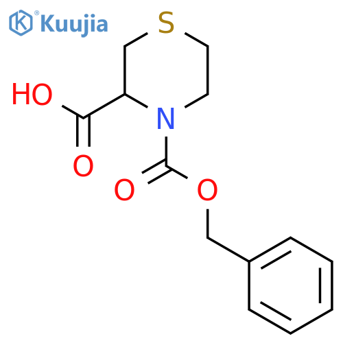 (S)-4-((Benzyloxy)carbonyl)thiomorpholine-3-carboxylic acid structure