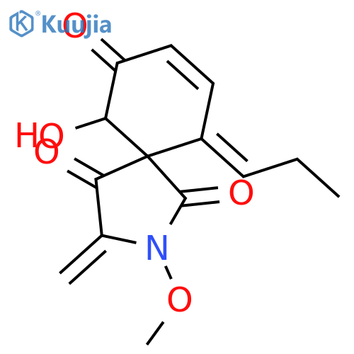 2-Azaspiro[4.5]dec-8-ene-1,4,7-trione,6-hydroxy-2-methoxy-3-methylene-10-propylidene-, (5R,6S,10Z)-rel-(-)- (9CI) structure