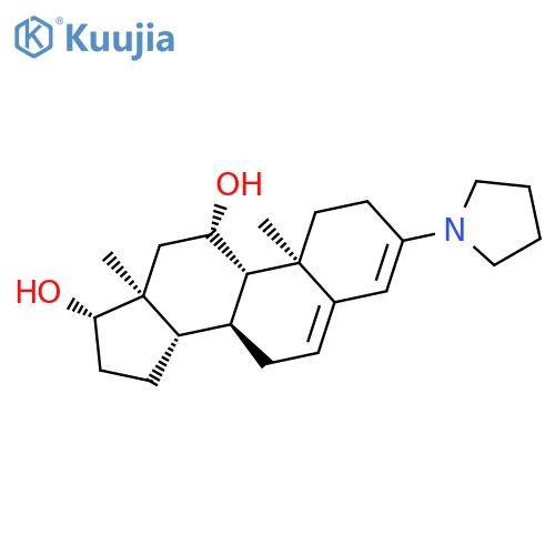 Androsta-3,5-diene-11,17-diol, 3-(1-pyrrolidinyl)-, (11b,17b)- structure