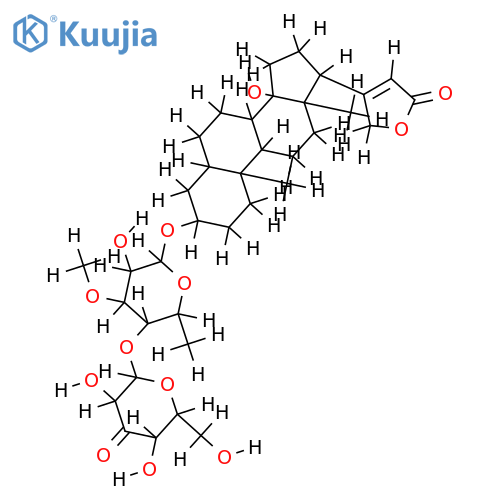 17alpha-digitoxigenin beta-D-glucos-3-ulosyl-(1->4)-alpha-L-thevetoside structure