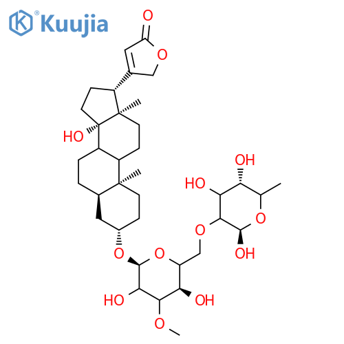 3-[(3S,5R,8R,9S,10S,13R,14S,17R)-14-Hydroxy-3-[(2R,3S,4S,5S,6S)-3-hydroxy-4-methoxy-6-methyl-5-[(2S,3R,4S,5S,6R)-3,4,5-trihydroxy-6-(hydroxymethyl)oxan-2-yl]oxyoxan-2-yl]oxy-10,13-dimethyl-1,2,3,4,5,6,7,8,9,11,12,15,16,17-tetradecahydrocyclopenta[a]phenanthren-17-yl]-2H-furan-5-one structure