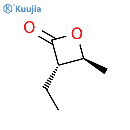 2-Oxetanone, 3-ethyl-4-methyl-, (3S-trans)- structure