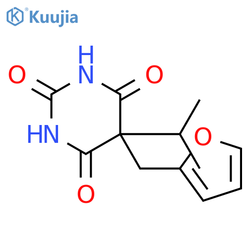 2,4,6(1H,3H,5H)-Pyrimidinetrione,5-(2-furanylmethyl)-5-(1-methylethyl)- structure