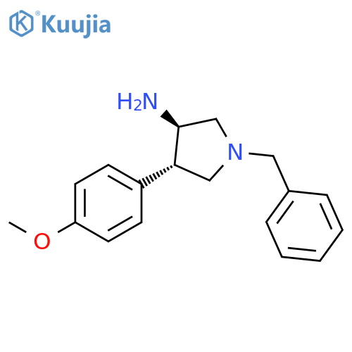 rac-(3R,4S)-1-benzyl-4-(4-methoxyphenyl)pyrrolidin-3-amine, trans structure