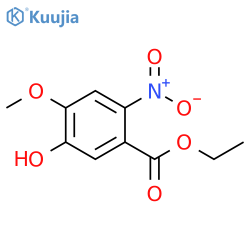 5-hydroxy-4-methoxy-2-nitrobenzoic acid ethyl ester structure