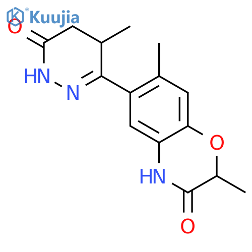 2H-1,4-Benzoxazin-3(4H)-one, 2,7-dimethyl-6-(1,4,5,6-tetrahydro-4-methyl-6-oxo-3-pyridazinyl)- structure
