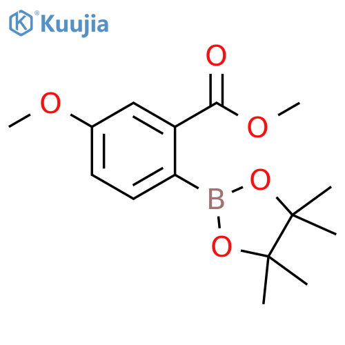 BENZOIC ACID, 5-METHOXY-2-(4,4,5,5-TETRAMETHYL-1,3,2-DIOXABOROLAN-2-YL)-,+ structure