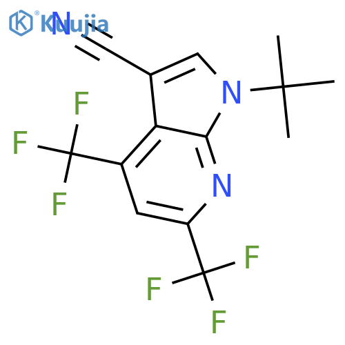 1-(tert-Butyl)-4,6-bis(trifluoromethyl)-1H-pyrrolo2,3-bpyridine-3-carbonitrile structure