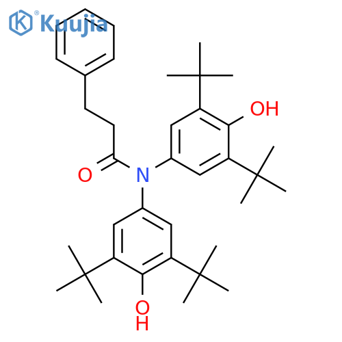 Benzenepropanamide, N,N-bis[3,5-bis(1,1-dimethylethyl)-4-hydroxyphenyl]- structure