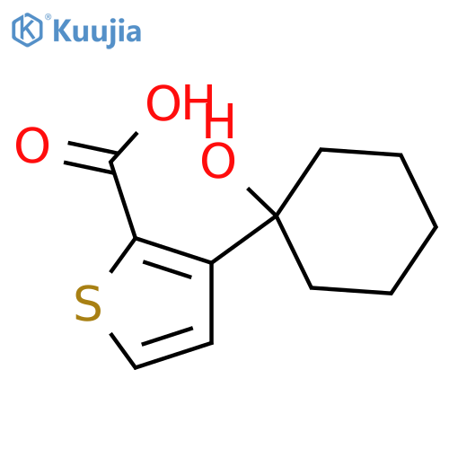 3-(1-hydroxycyclohexyl)thiophene-2-carboxylic acid structure