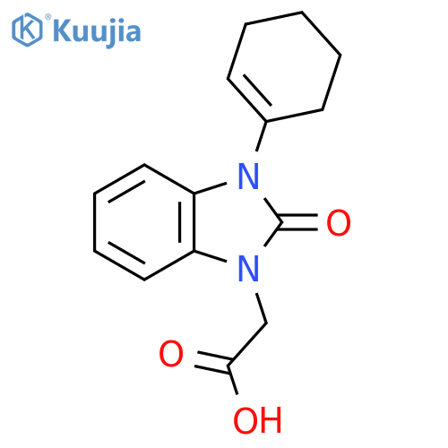 2-3-(Cyclohex-1-en-1-yl)-2-oxo-2,3-dihydro-1H-1,3-benzodiazol-1-ylacetic Acid structure