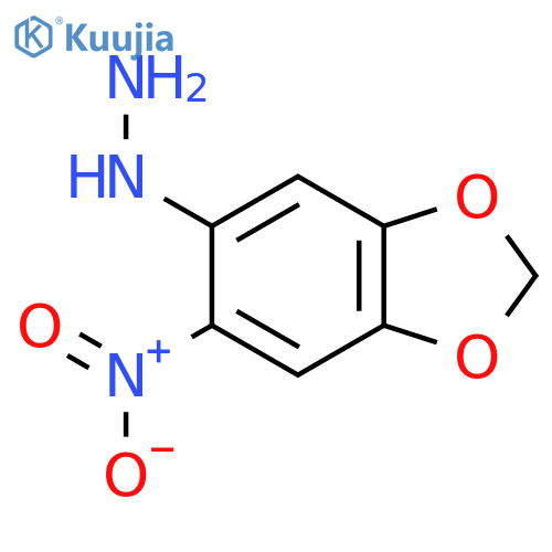 (6-nitro-1,3-benzodioxol-5-yl)hydrazine structure