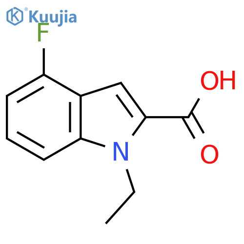 1-Ethyl-4-fluoro-1H-indole-2-carboxylic acid structure