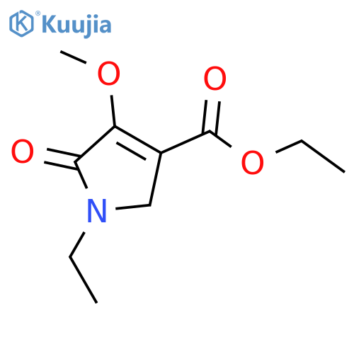 1-ethyl-2,5-dihydro-4-methoxy-5-oxo-1H-Pyrrole-3-carboxylic acid ethyl ester structure