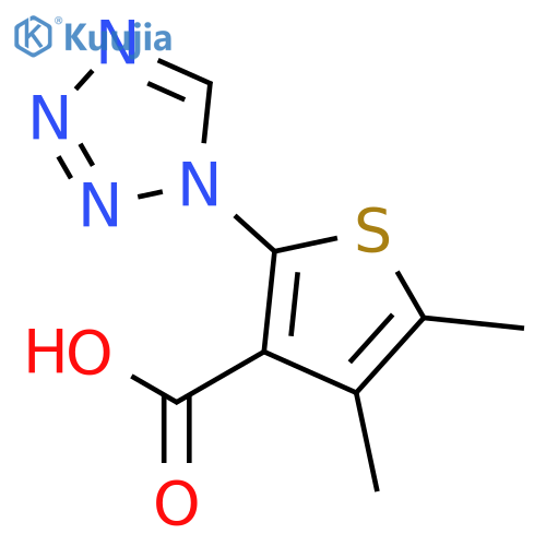 4,5-Dimethyl-2-(1H-tetrazol-1-yl)thiophene-3-carboxylic acid structure