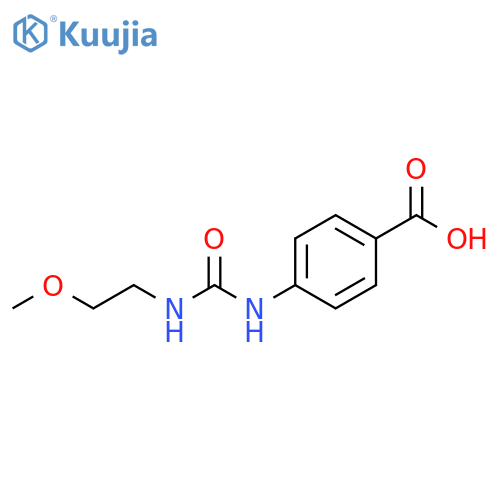 4-((((2-methoxyethyl)amino)carbonyl)amino)benzoic acid structure