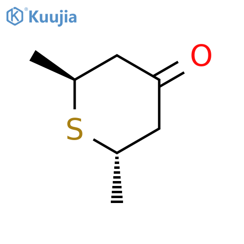 4H-Thiopyran-4-one, tetrahydro-2,6-dimethyl-, trans-(±)- structure