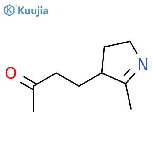 2-Butanone, 4-(3,4-dihydro-5-methyl-2H-pyrrol-4-yl)-, (±)- structure