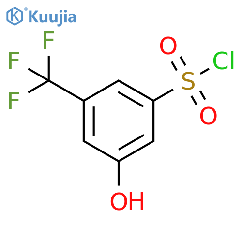 3-hydroxy-5-(trifluoromethyl)benzene-1-sulfonyl chloride structure