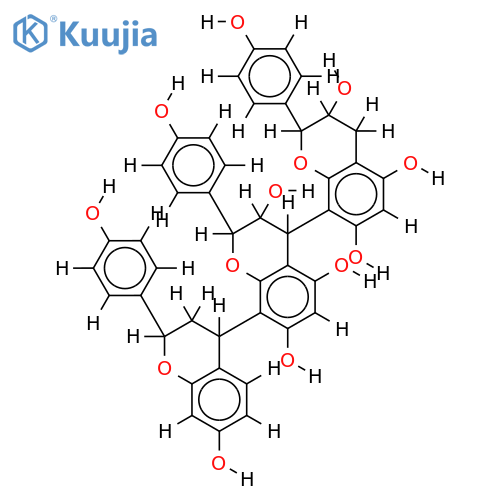 (2S)-7,4'-dihydroxyflavan-(4beta->8)-epiafzelechin-(4beta->8)-epiafzelechin structure