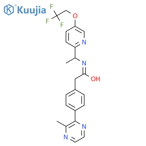 2-4-(3-Methylpyrazin-2-yl)phenyl-N-(1R)-1-5-(2,2,2-trifluoroethoxy)pyridin-2-ylethylacetamide structure