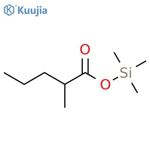 Pentanoic acid, 2-methyl-, trimethylsilyl ester structure