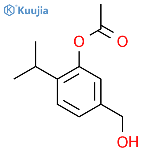 Benzenemethanol, 3-(acetyloxy)-4-(1-methylethyl)- structure