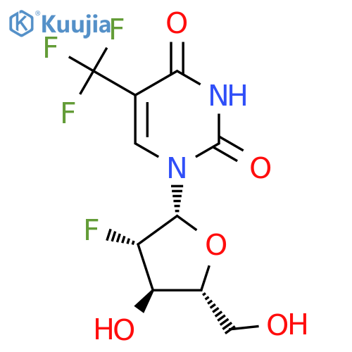 1-[(2R,3S,4R,5R)-3-Fluoro-4-hydroxy-5-(hydroxymethyl)oxolan-2-yl]-5-(trifluoromethyl)pyrimidine-2,4-dione structure